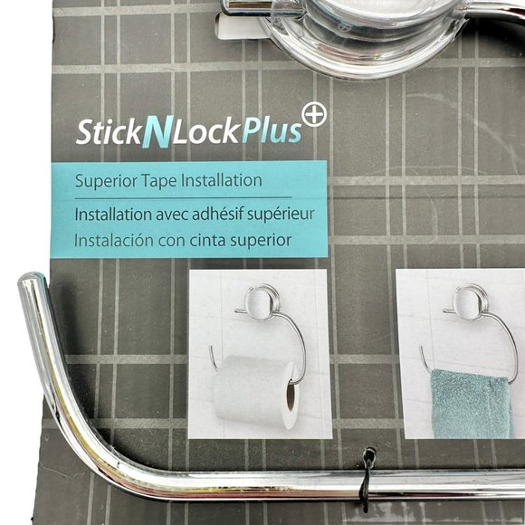 Better Living Kroma Toilet Roll or Towel Holder Stick N Lock Plus NIP - Picture 4 of 11